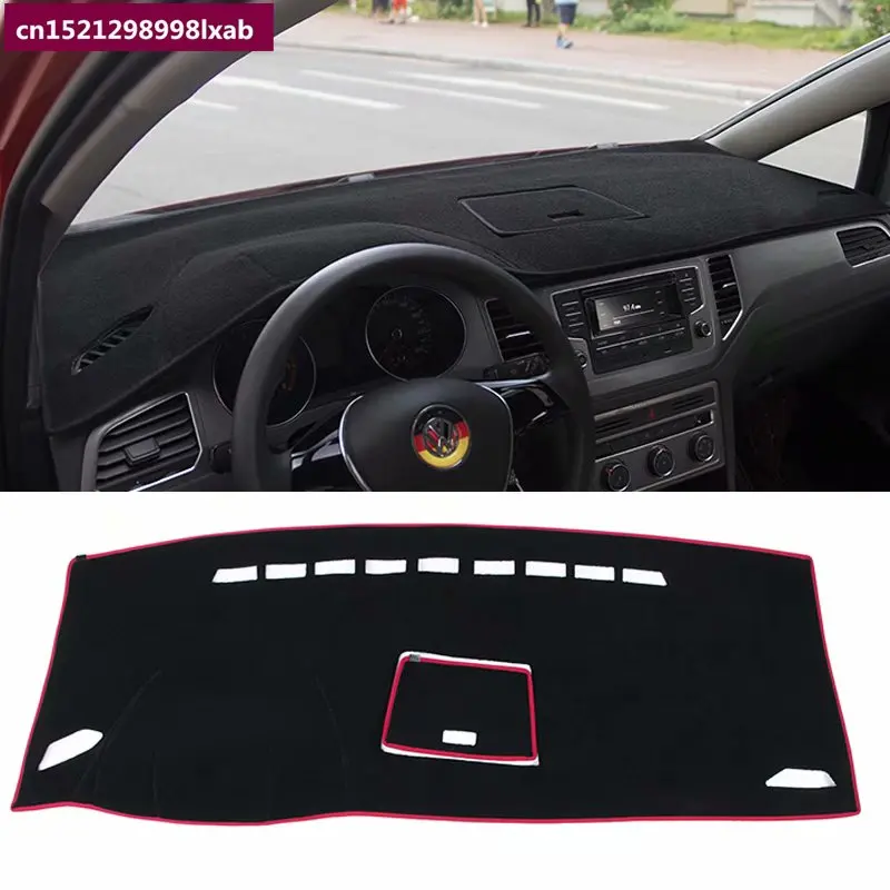 

Car Styling Covers Dashmat Dash Mat Dashboard Cover Carpet for Volkswagen VW Golf Sportsvan SV 2015 2016 2017 2018 2019 2020