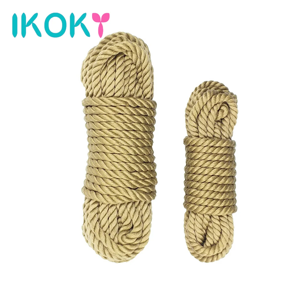 IKOKY 5m 10m SM Bondage Rope Erotic Products Soft Cotton Restraint Fetish Flirting Slave Adult Game Sex Toys for Couples | Красота и