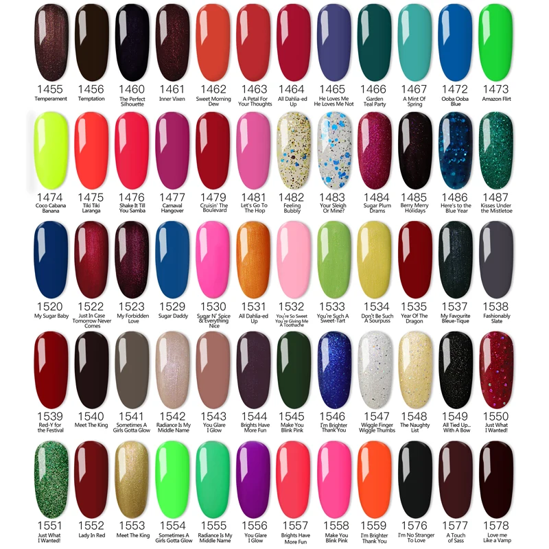 15 мл Большой флакон геля для ногтей Gelexus UV/светодиодный Гель-лак для ногтей Впитывается 12 шт./лот смешанных цветов(10 шт. цветной гель+ 1 шт. базовый гель+ 1 шт. верхнее покрытие