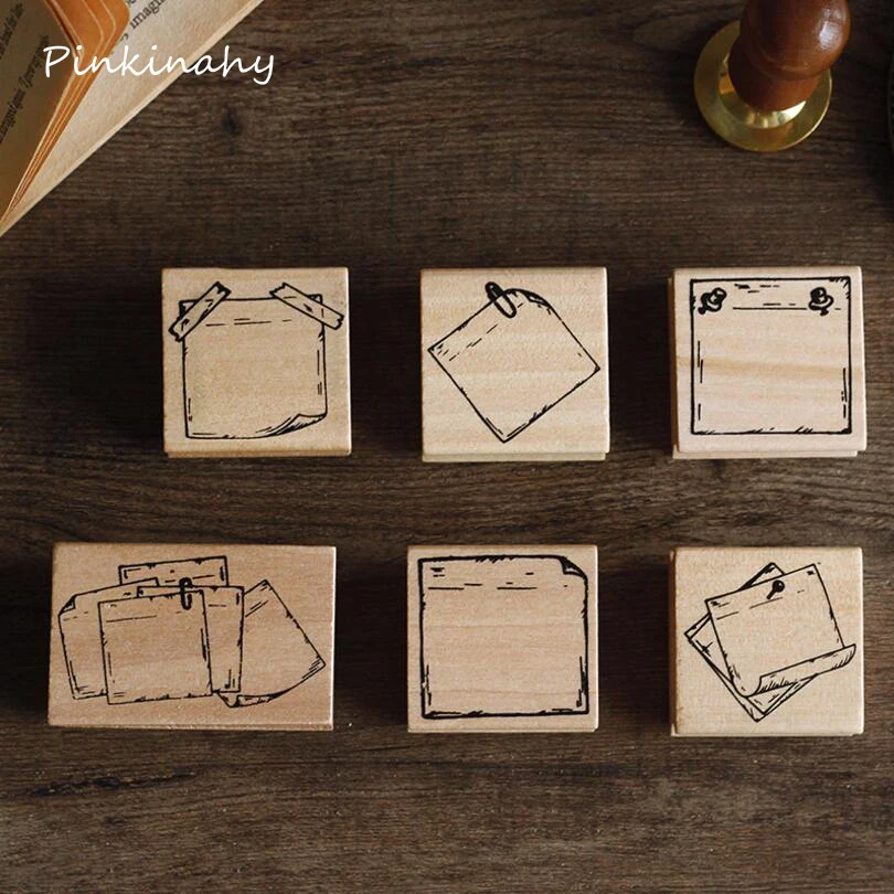 

Vintage Decoration series Diary Blank Note wood stamp DIY wooden rubber stamps for scrapbooking stationery standard stamp