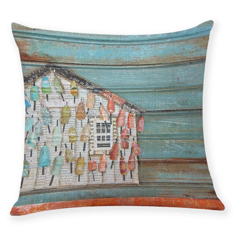 Pillow Case 45*45 Landscape Print Pillow Cases Home Adorns Linen