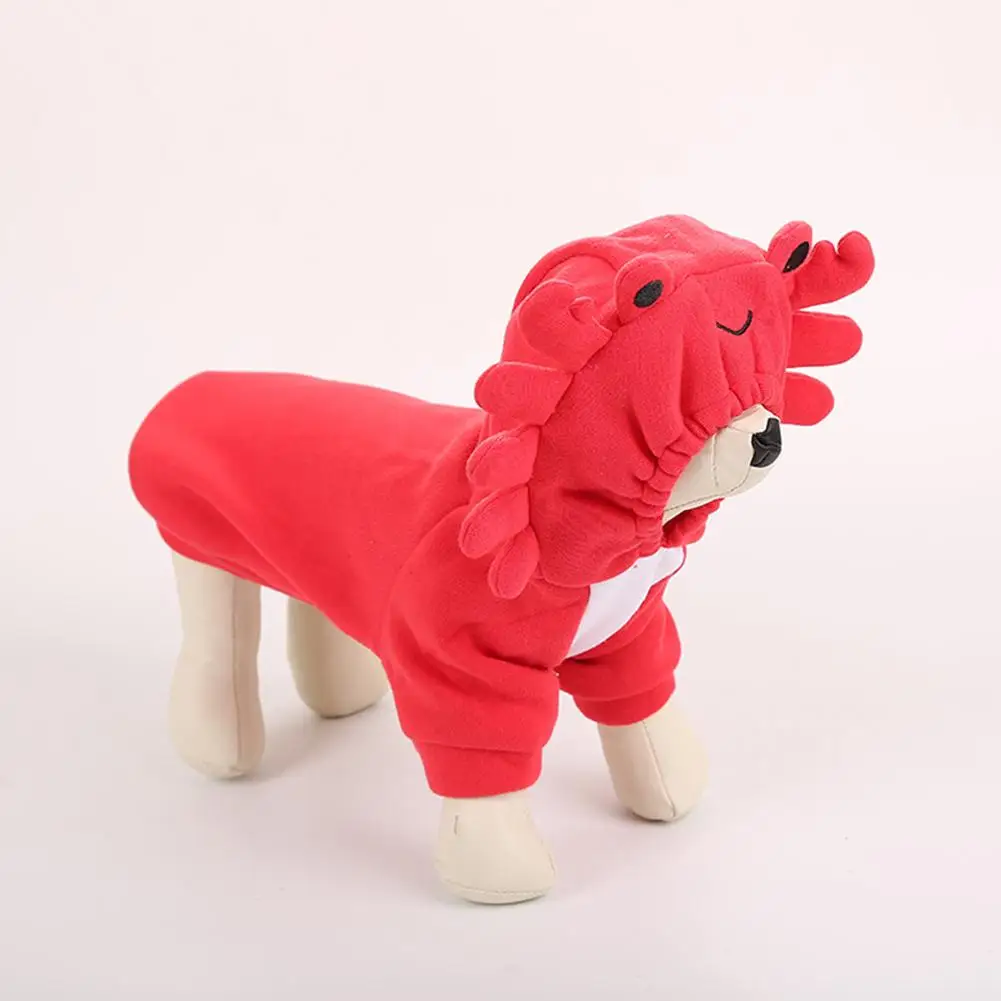 

30# New Pet Pullover Lovely Crab Design Flannelette Winter Warm Hoodie Pullover Dog Puppy Pet Clothes Gift