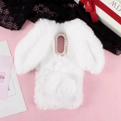 Плюшевый чехол для Redmi 5 Bunny, чехол для Xiaomi Redmi 5, мягкий силиконовый пушистый чехол с кроликом для Xiomi Xaomi Xiaomi Redmi 5 Plus, чехол - Цвет: White