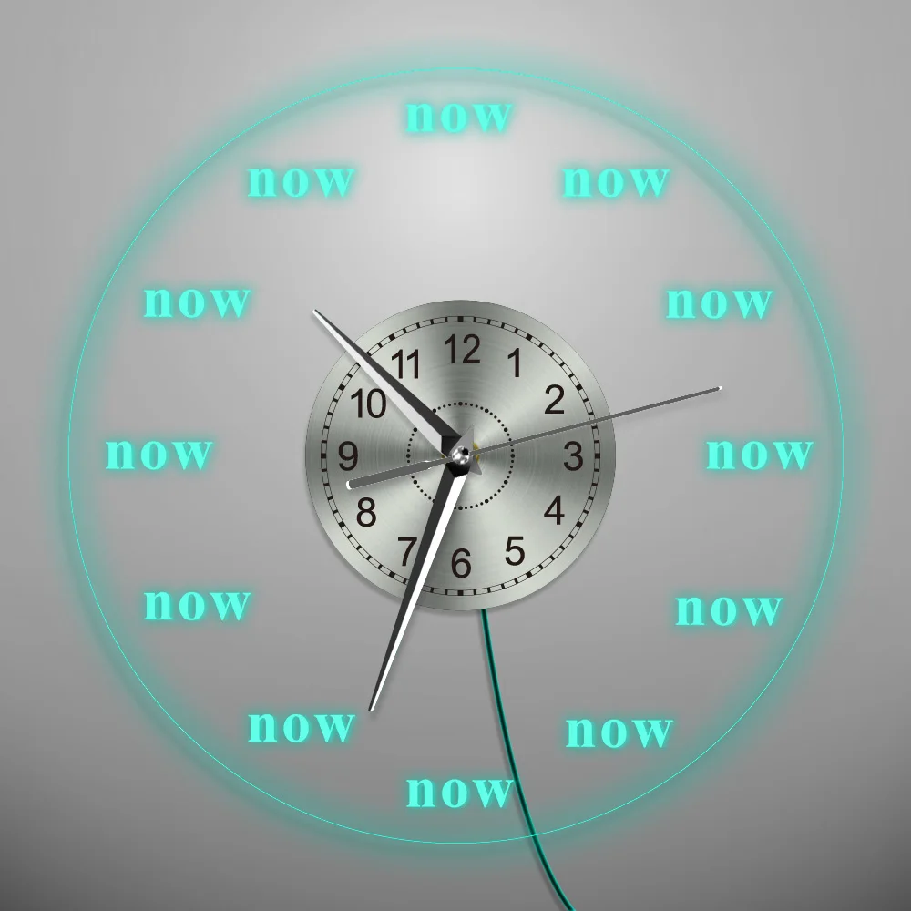 1Piece Time Is Now Wall Art Wall Clock Time Clock Watch Creative