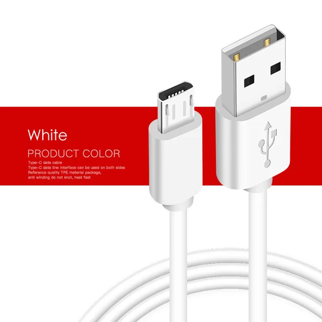 Suptec Micro USB кабель 2.4A Быстрая Зарядка синхронизация данных кабель для зарядки телефона для Andriod samsung S7 S6 S5 Xiaomi Microusb шнур - Цвет: White