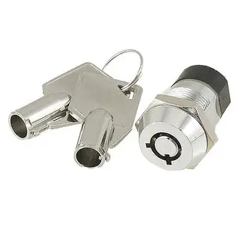 

ON OFF 4 Pins 2 Position Key Lock Switch 4A/125V 2A/250V AC