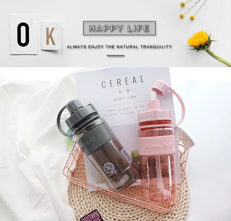 drinks 1000 ml water bottle water bottle children lulu lemon clearance sale items healing crystal water bottle garrafa de vidro proteinas gym camping (2)