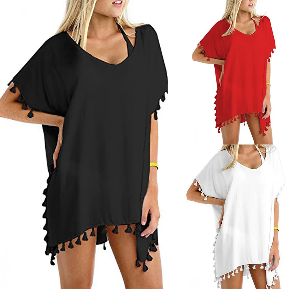 

Women Chiffon Swimsuit Cover Up Swimwear Beachwear Bikini Loose Beach Cover-Up