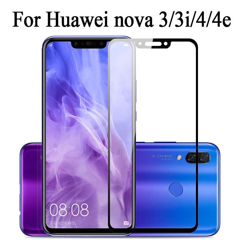 Защитное стекло для huawei nova 3 i 3i 4 e 4e закаленное verre huawey huavei huwai защитный чехол |