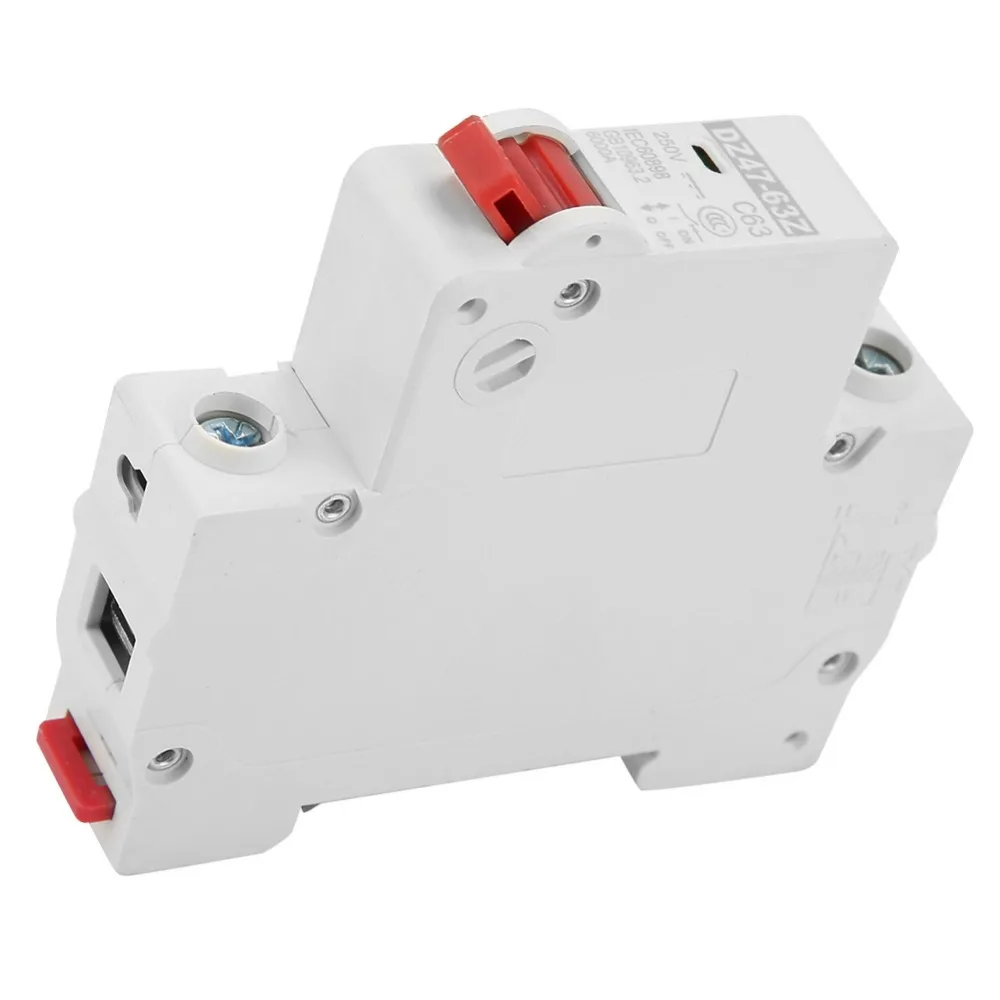 DZ47-63Z-1P 63A DC Миниатюрный автоматический выключатель защита от утечки воздушный переключатель утечки автоматический выключатель
