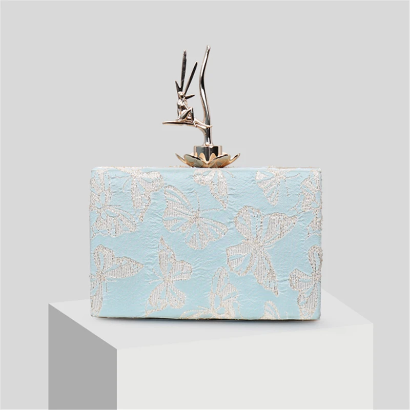 

Women Day Clutches Box Handbags Butterfly Fashion Chain Women Messenger Shoulder Small Bags Evening Party Ladies Wallet