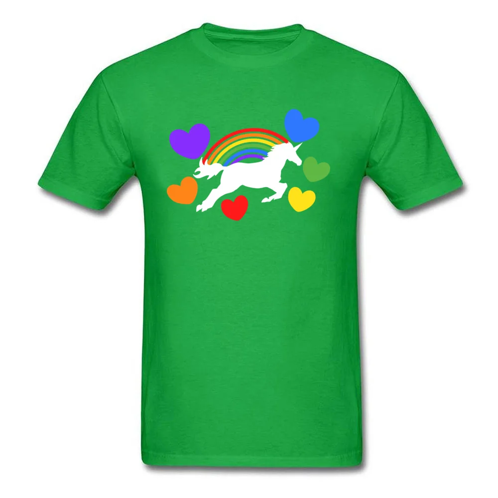 Unicorn Lover Printed On Autumn Pure Cotton Round Collar Mens Tops Shirt Printed Clothing Shirt Classic Short Sleeve T Shirts Unicorn Lover green