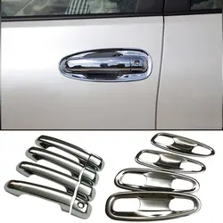Для Toyota Land Cruiser Prado FJ150 2010-2018 ABS хромированные боковые дверные ручки и дверные ручки чаши дверная ручка крышки отделкой автомобиля Средства