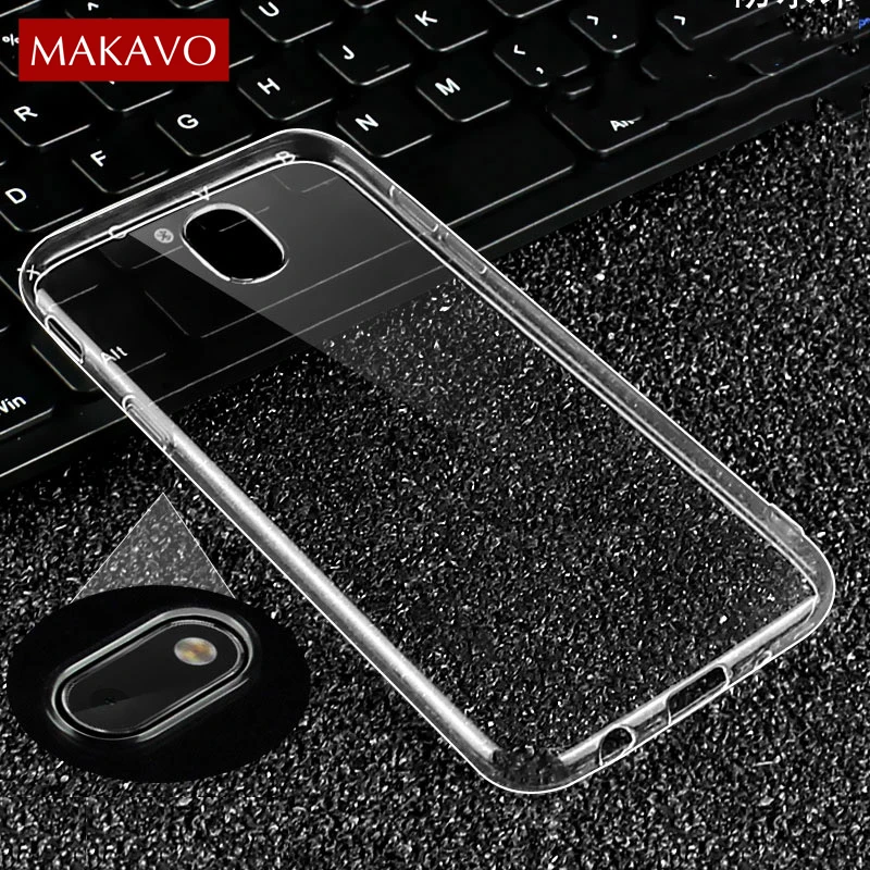 

For Samsung Galaxy J3 J5 J7 2017 Case Slim Transparent Clear Silicone Soft TPU Phone Cover Case on For Samsung J4 J6 J8 2018