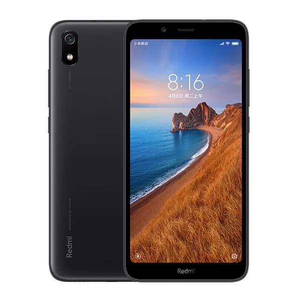 Смартфон Xiaomi Redmi 7A 7 A с глобальной прошивкой, 2 ГБ, 16 ГБ, Восьмиядерный процессор Snapdargon 439, аккумулятор 5,45 дюйма, 4000 мАч, 13 МП, задняя камера, мобильный телефон - Цвет: Black