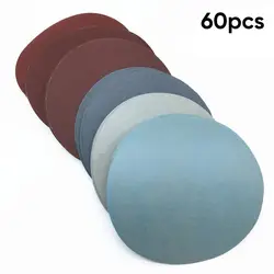 60 шт. 125 мм/5 шлифовальные диски Крюк Петля стены автомобиля полировки шлифовальные песочные бумаги