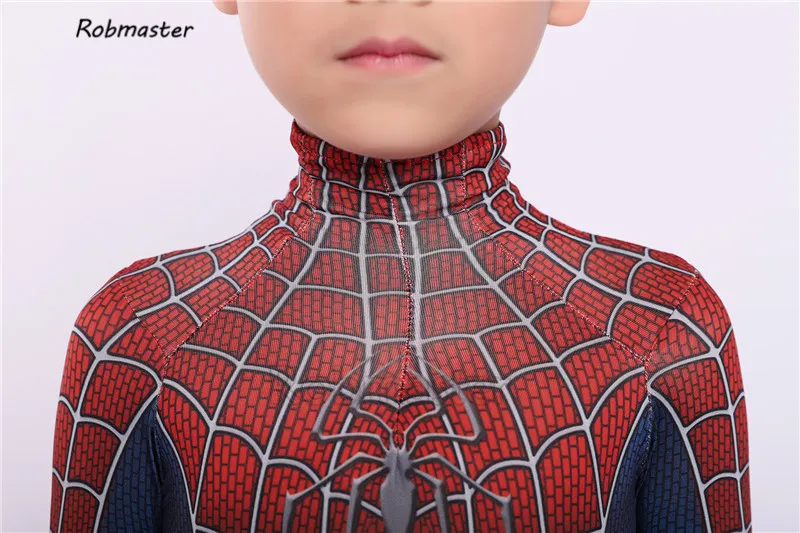 Новое Детское платье с принтом Человека-паука 3 Рэйми "Человек-паук" Косплэй костюм 3D с принтом супергерой zentai Боди Комбинезоны с костюмы с плащом