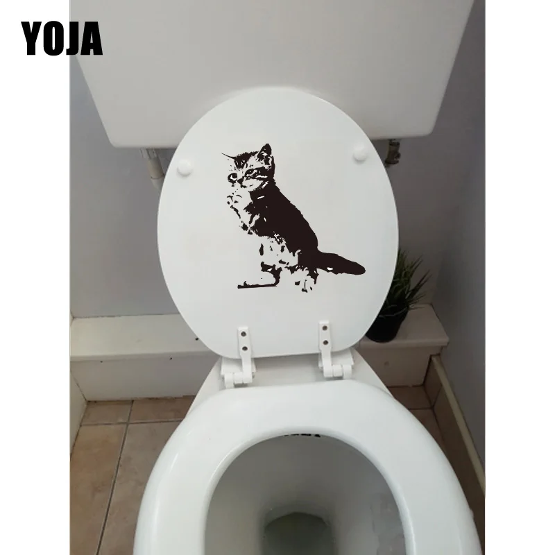 YOJA 21 1*23 6 см стоячий котенок для детской комнаты Настенная Наклейка унитаза | Дом и