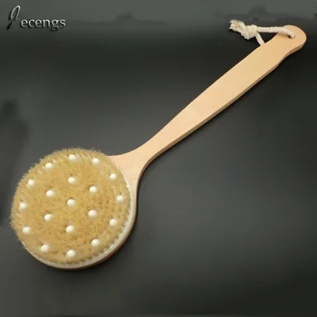

100% Premium Natural Wooden Bath Shower Body Back Brush Spa Scrubber Gift Ribbon