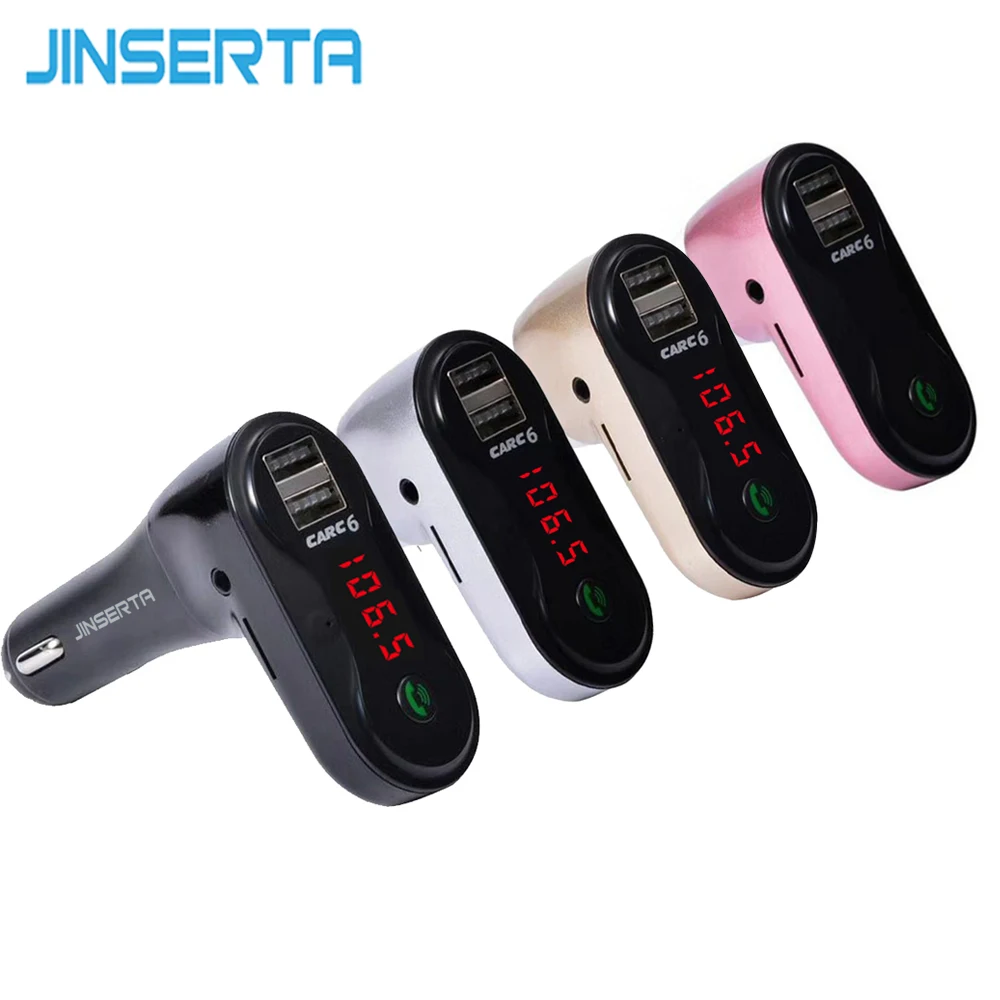 JINSERTA 10 шт./лот Hands Free беспроводной Bluetooth fm-передатчик+ AUX модулятор Автомобильный комплект MP3 плеер TF SD USB LCD автомобильные аксессуары