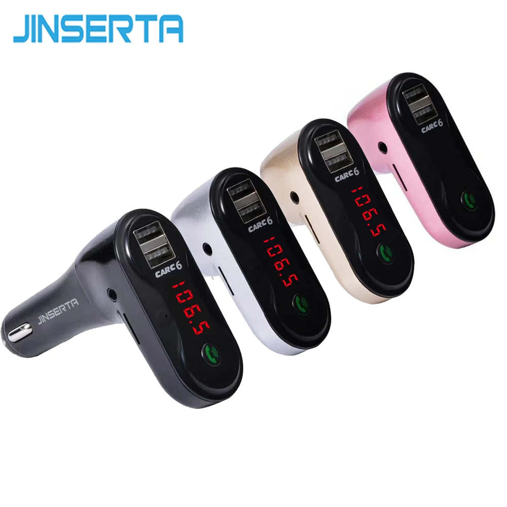 JINSERTA 10 шт./лот беспроводной Bluetooth FM передатчик + AUX модулятор автомобильный