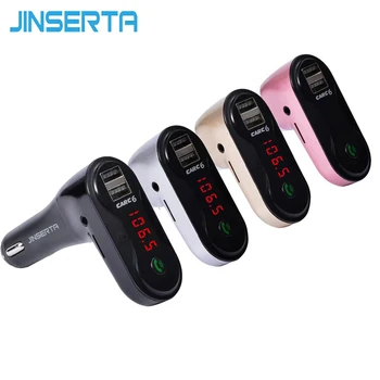 

JINSERTA 10pcs/Lot Hands Free Wireless Bluetooth FM Transmitter + AUX Modulator Car Kit MP3 Player TF SD USB LCD Car Accessories
