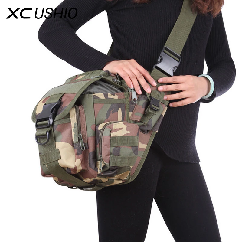 

Outdoor Camou Photographing Bag Men Women Cross Shoulder Tactical Waist Bag for Outdoor Camping Hiking Hunting Military Training