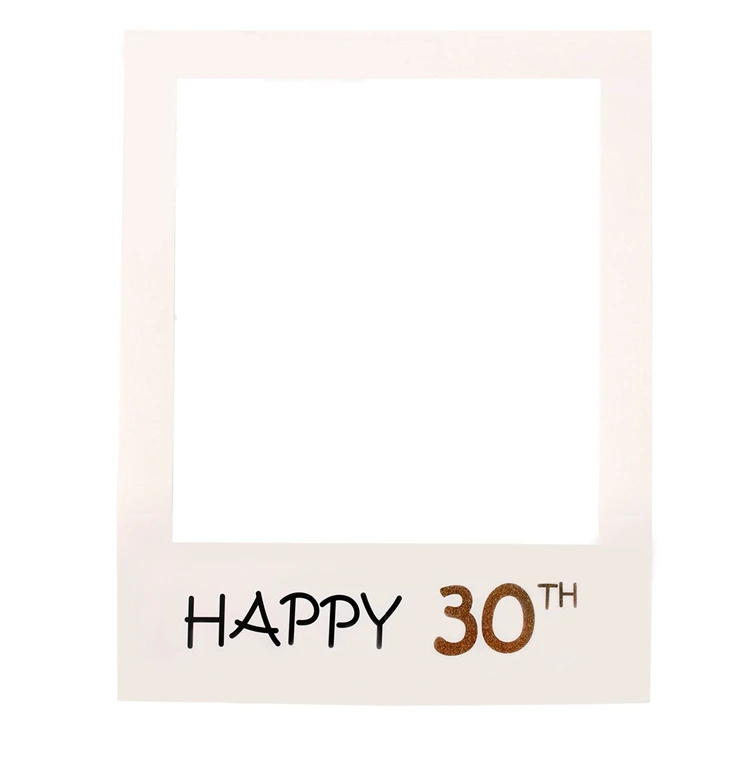 QIFU 16, 18, 21 лет, фоторамка, фоторамка на день рождения, реквизит для фотобудки, 1, 16, 30, 40, 50 лет, украшение на свадьбу, день рождения, только что замужние - Цвет: 30th birthday frame