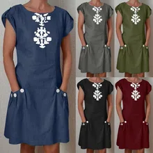 MUQGEW модное летнее женское платье, женское повседневное мини-платье без рукавов с круглым вырезом, Пляжное платье с цветочным принтом, Сарафан Vestidos