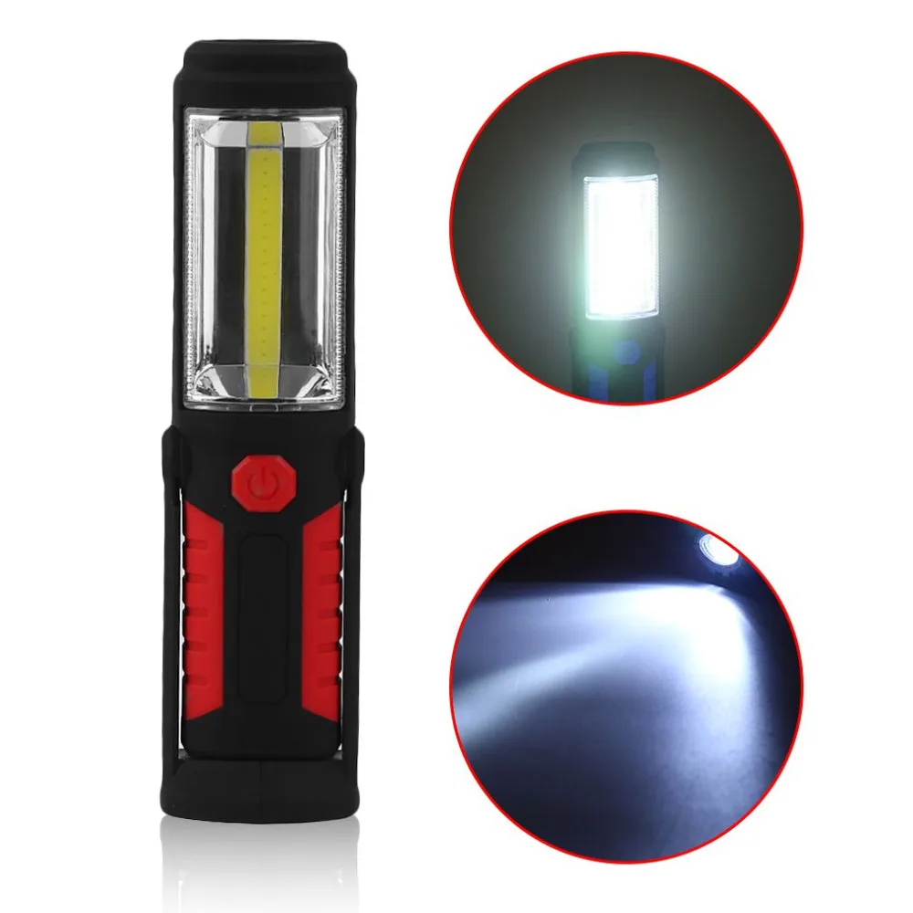 

Professional Work LED Flashlight Torch Inspection Light Lamp for Auto Repair with 2 Strong Magnets, Camping Emergency Hook Light