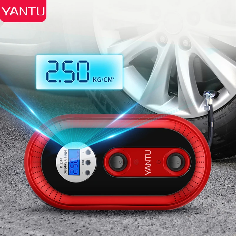 Digital Tire Inflator With Pressure Gauge 12V Car Portable Air Compressor Pump 150PSI Air Compressor for Car Motorcycle Bicycle