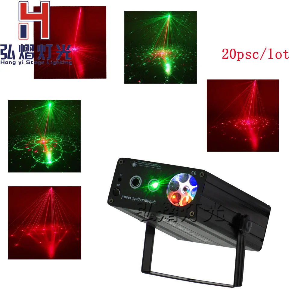 

(20psc/lot)Hongyi Laser mode auto&sound active Lamp&RGBW Beam&RGBW Patterns Rotate LED DJ Party Home Stage Lighting