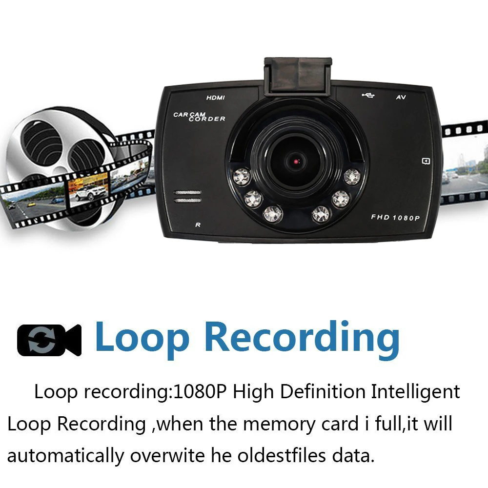 Podofo оригинальная автомобильная DVR камера 2 7 &quotG30 Full HD 1080P видеорегистратор на 170