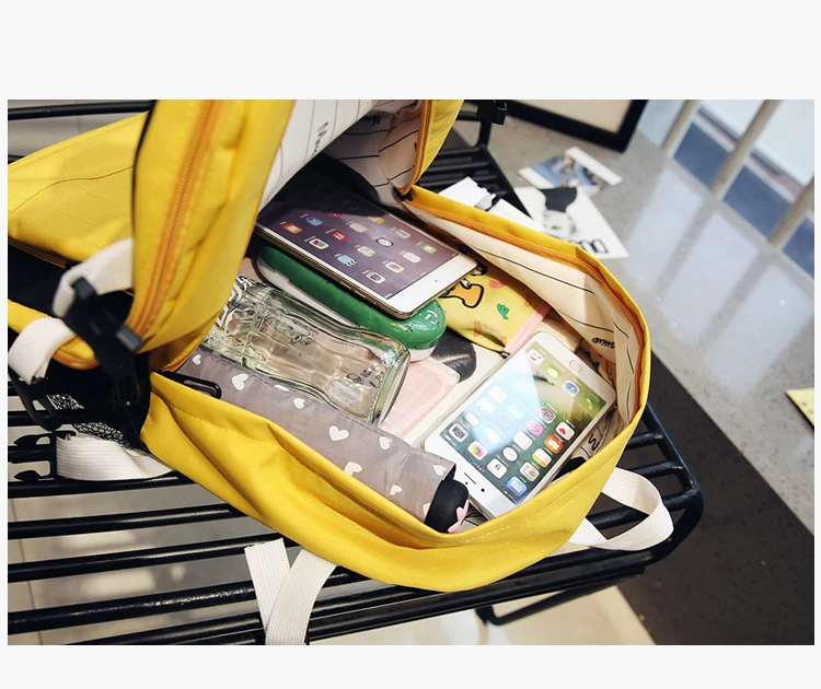 Menghuo 2PCSSet Women Backpacks Panelled Book Bags Preppy Style School Bags for Teenage Girls Composite Backpack Sets Mochila (57)
