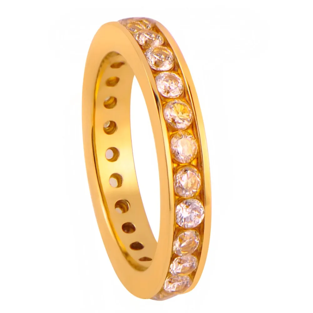 

Titanium Gold Simple Wedding Couples Rings Bijouterie for Man or Woman Gift