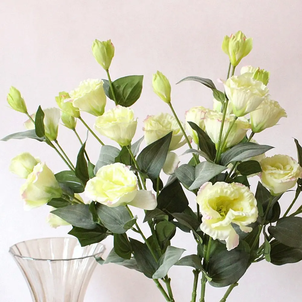 5 шт. Один Букет eustoma искусственный цветок растение для дома и сада Eustoma grandiflorum Lisianthus 5 цветов Высокое качество