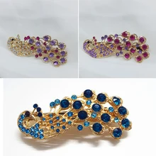 Металлический сплав леди девушки Полный Хрустальный горный хрусталь заколка шпилька Красивая заколка для волос заколки волосы украшения комплект