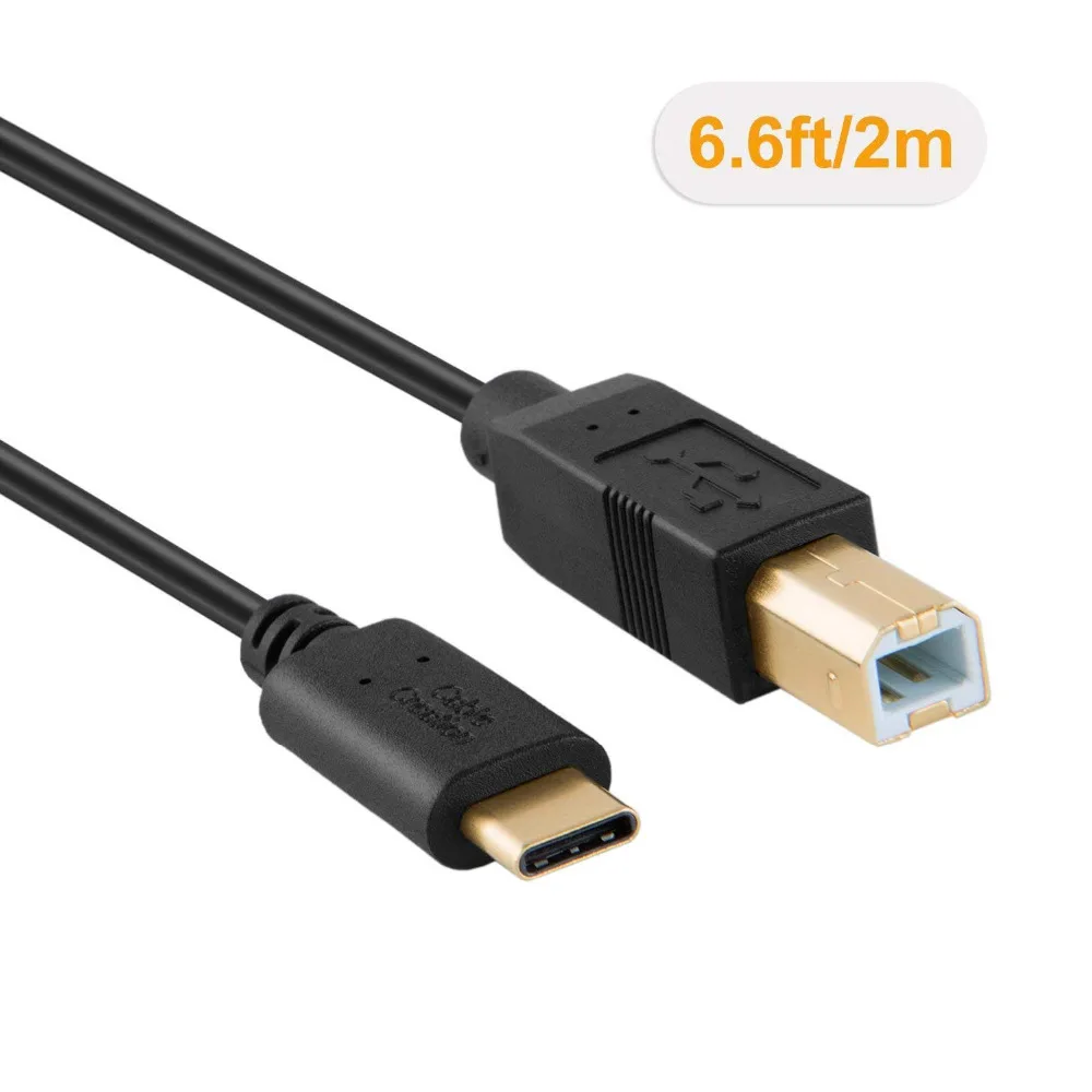 Кабель CableCreation 6 футов Type-C к USB 2 0 B Male для принтера совместимый с MacBook Pro HP Canon