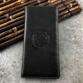 

Men's Vintage Genuine Leather Long Wallets Bifold Wallet For Men
