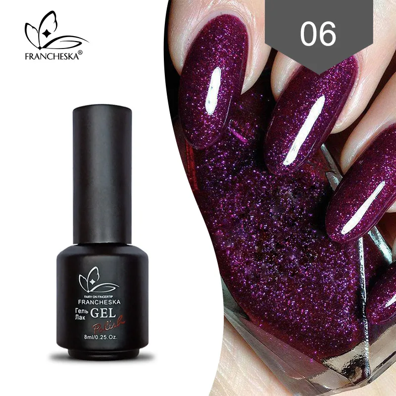 Francheska color01-36 Гель-лак для ногтей замачиваемый Гель-лак для ногтей unha nail art gellak nagels spulletjes lakiery hybrydowe лак - Цвет: Francheska 006