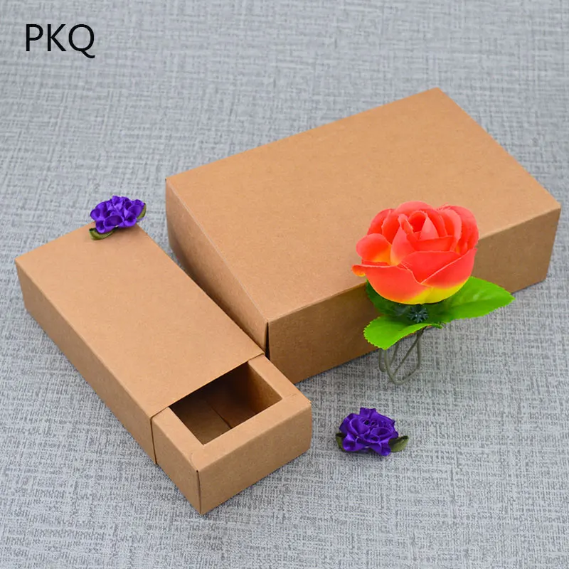 Buy Wholesale Price 200pcs/lot Brown kraft drawer paper boxes (Inner size 8.6x5
