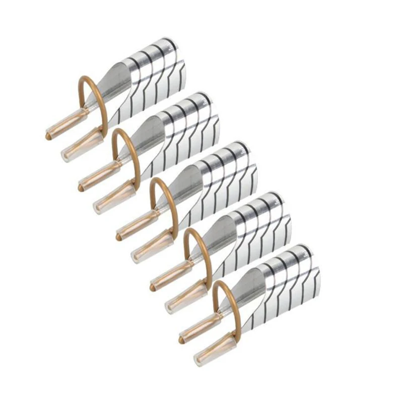 

5pc Nail Art C Curved Shape Extension Guide Tips French Foil Acrylic Polish Gel Uv Design Form Reusable Metal Mold Manicure To