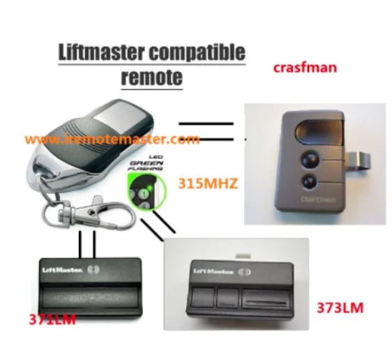 10 шт. LiftMaster 371LM 372LM 373LM Замена дистанционного управления 315 МГц