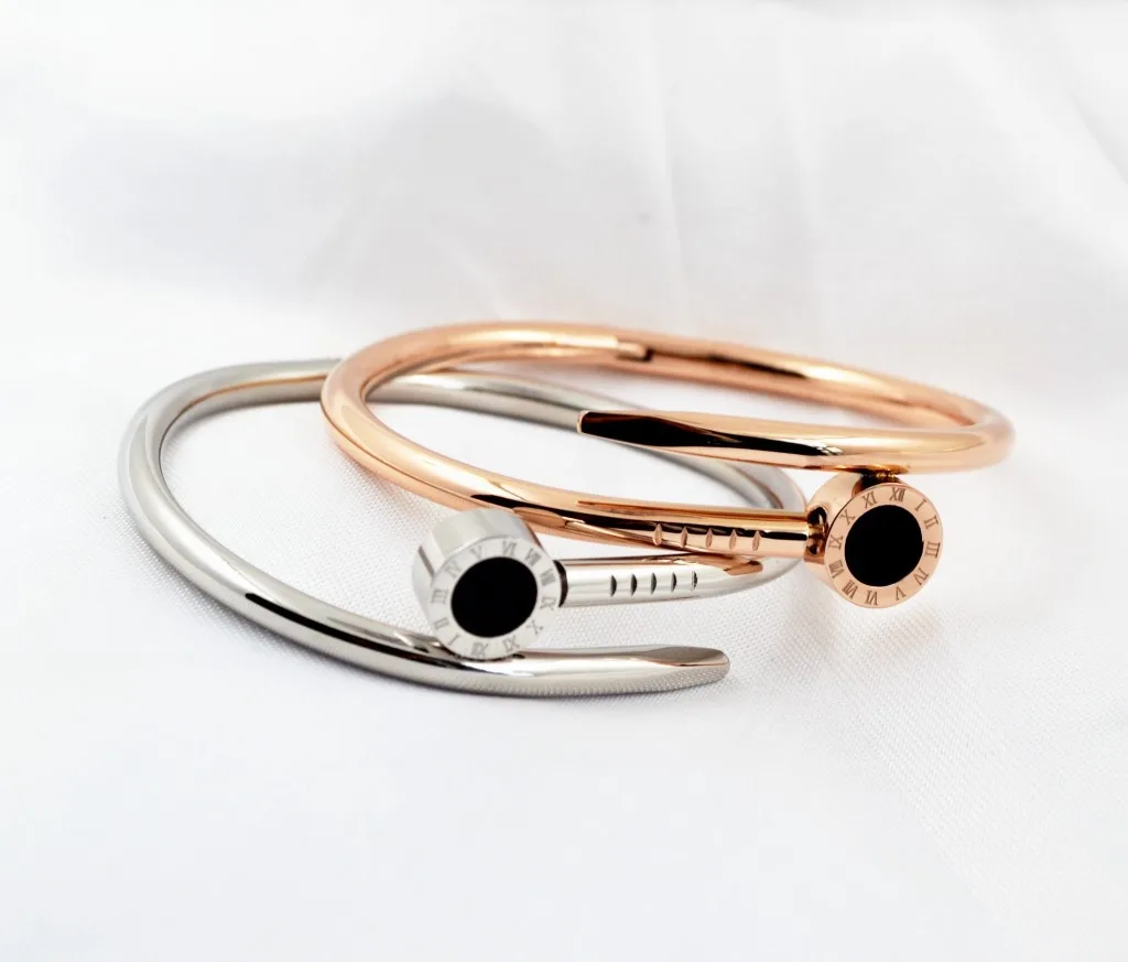 New Rome Digital Black And White Double Shell With Crystal Bracelet Titanium Gold Bracelets For Women Men Jewelry bangle gift | Украшения и