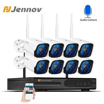 

Jennov HD 1080P 8CH Wireless NVR CCTV Camera Set 2MP Outdoor Waterproof WiFi IP Camera Audio Record Security Video Surveillance