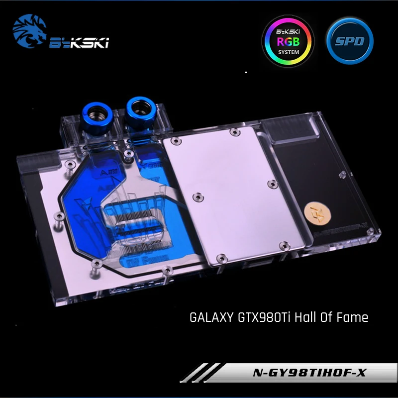Bykski N GY98TIHOF X полноэкранная Графическая карта блок водяного охлаждения RGB/RBW для