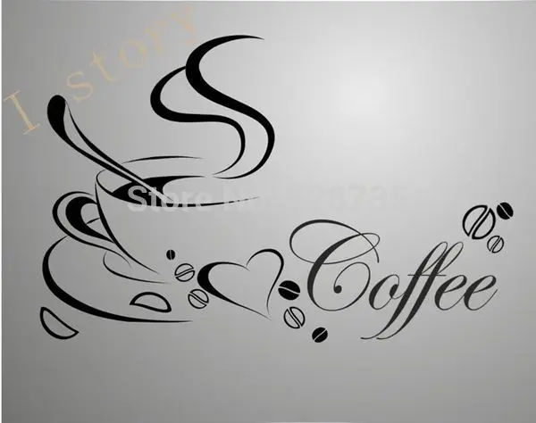 Fast Shipping Wall Stickers Coffee Cup Vinyl Art Fast Shipping Wall Stickers Coffee Cup Vinyl Art Decals Home Kitchen Decor In From Garden On Aliexpress Alibaba