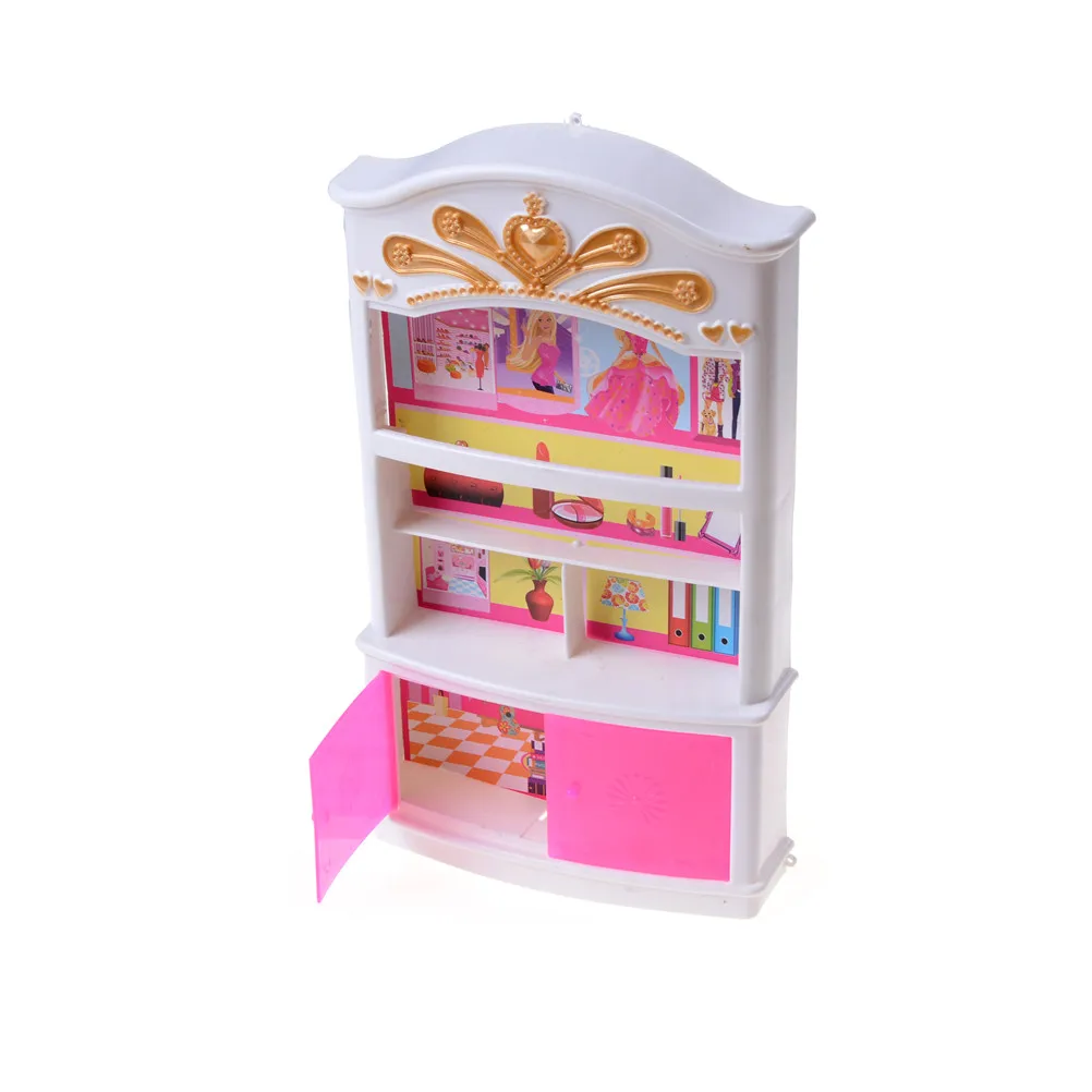 

Hot Sale Wardrobe Storage Cabinet Garderob Lockers Dolls Accessories Princess Bedroom Drawer Locker Kids Doll Furniture Toy