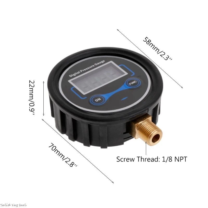 0-200PSI lcd цифровой датчик давления в шинах для автомобилей и мотоциклов, воздушный PSI метр 1/" NPT