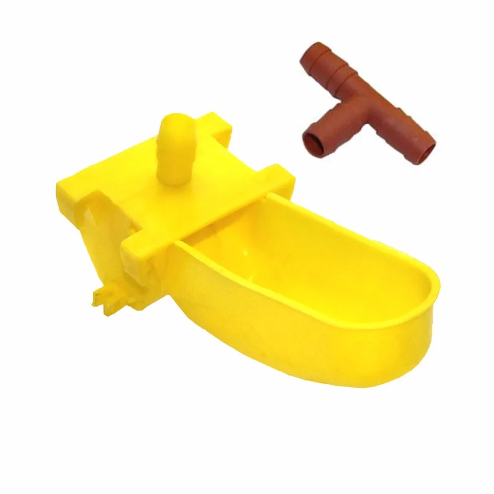 

4 Sets Yellow Bird Quail Pigeon Automatic drinking cups Hanging Drinkers With 9.5mm Tee Can connect 9.5mm hose